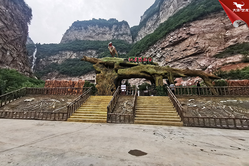 恐龍化石骨架,埋藏式恐龍化石骨架制作